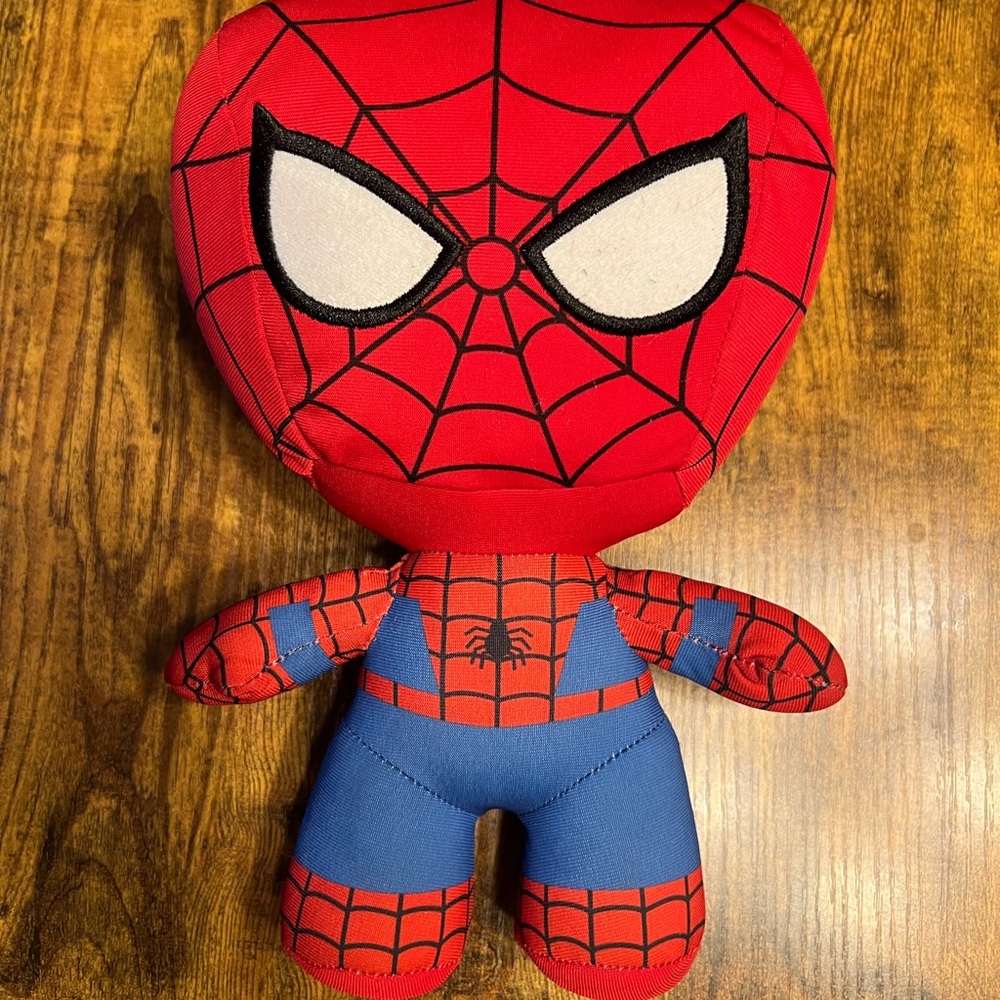 Disney Parks MARVEL Plush SPIDER MAN Medium 10” Inch Soft Toy Avengers Used